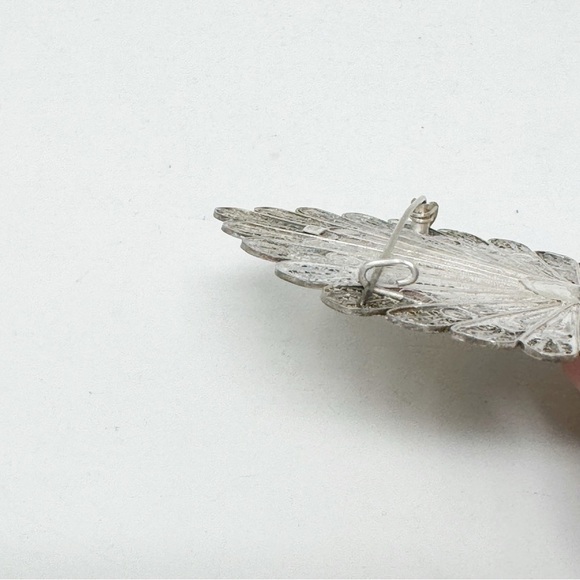 Vintage 900 Silver Peacock Ornamental Bird Pin Brooch - Picture 7 of 10